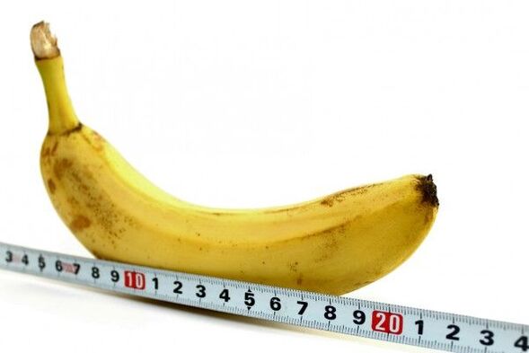 meranie penisu na príklade banánu